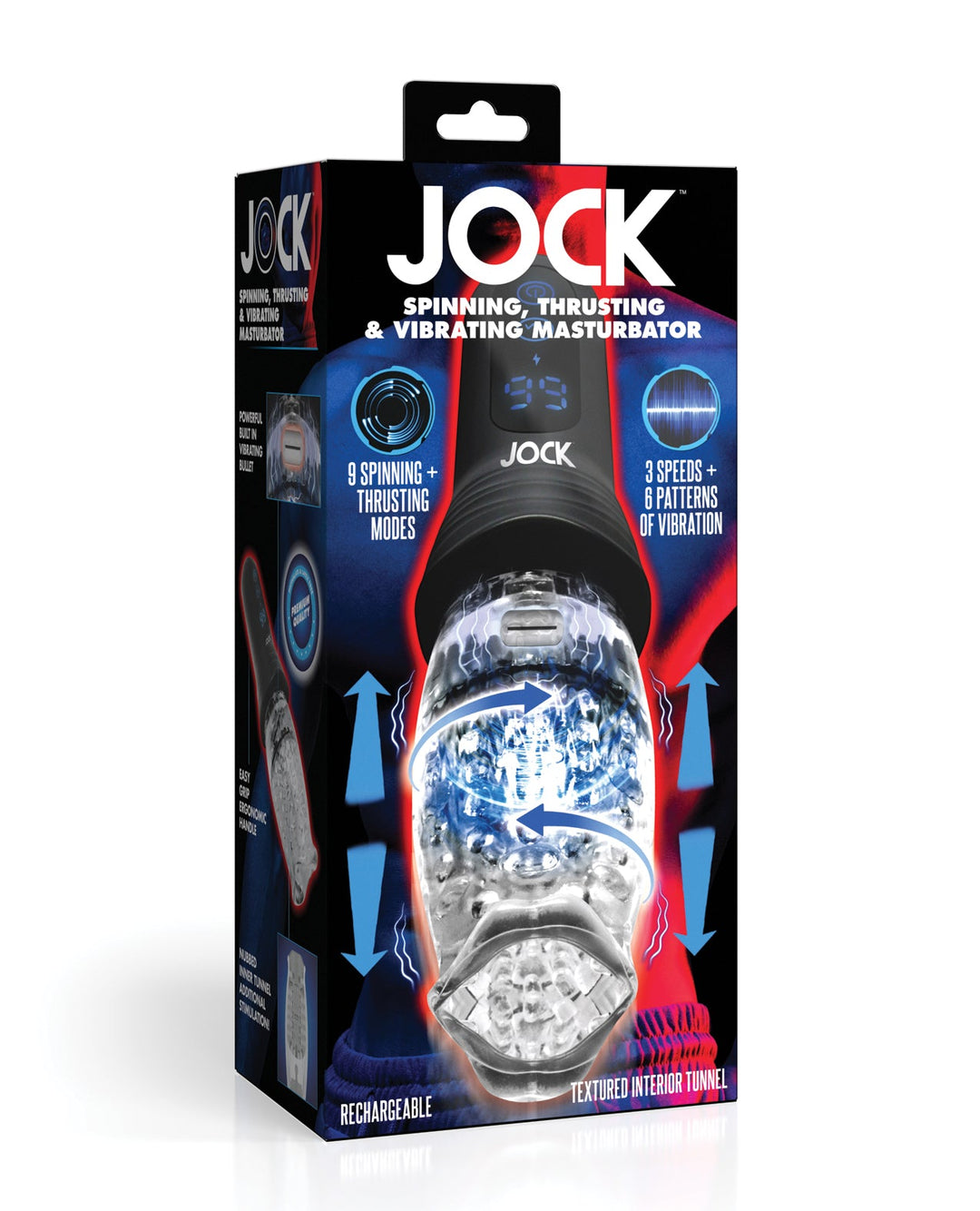 Curve Toys C/o Xr Curve Novelties Jock Spinning &amp; Thrusting Masturbator Penis Toys