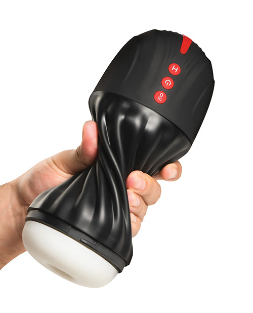 Curve Toys C/o Xr Curve Toys Jock Sucking &amp; Vibrating Masturbator - Black Penis Toys