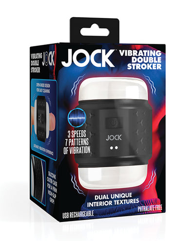 Curve Toys C/o Xr Curve Toys Jock Vibrating Double Stroker - Black Penis Toys