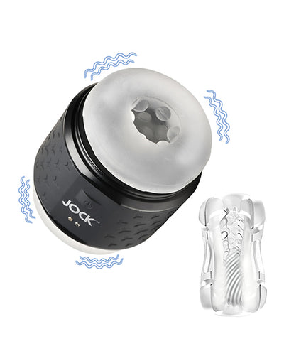 Curve Toys C/o Xr Curve Toys Jock Vibrating Double Stroker - Black Penis Toys