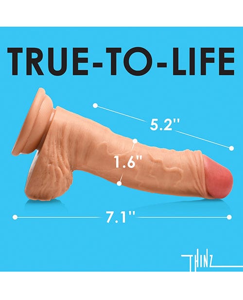 Curve Toys Curve Toys Thinz 7" Uncut Dildo W/balls - Light Dildos