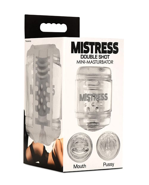 Curve Toys Curve Toys Mistress Double Shot Mini Masturbator Mouth &amp; Pussy  - Clear Penis Toys