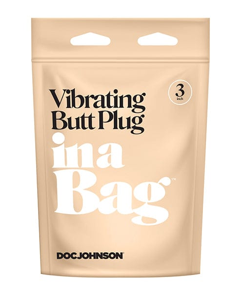 Doc Johnson In A Bag 3" Vibrating Butt Plug - Black Anal Toys