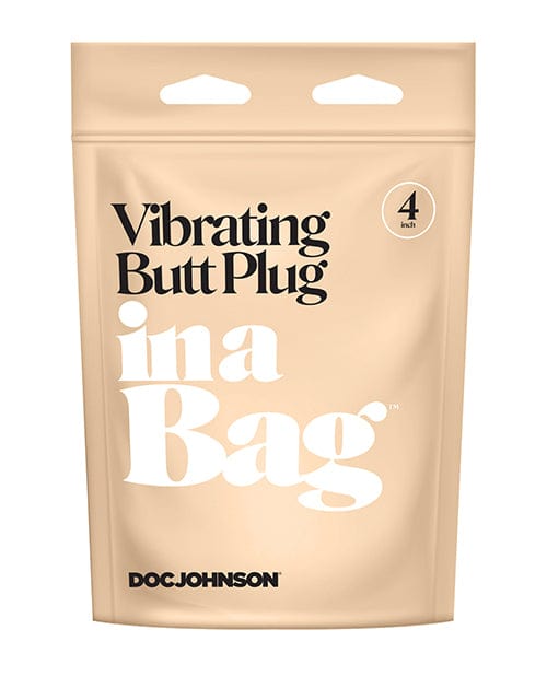 Doc Johnson In A Bag 4" Vibrating Butt Plug - Black Anal Toys