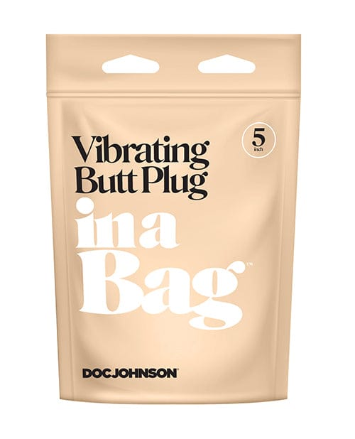 Doc Johnson In A Bag 5" Vibrating Butt Plug - Black Anal Toys
