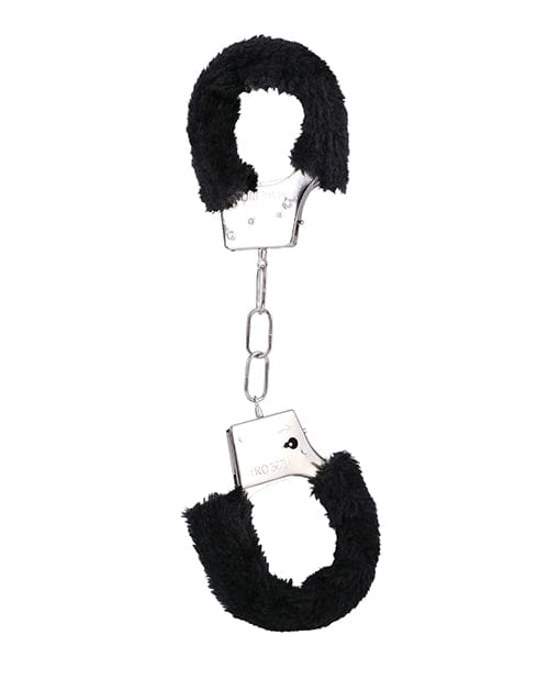 Doc Johnson In A Bag Furry Handcuffs - Black Kink &amp; BDSM