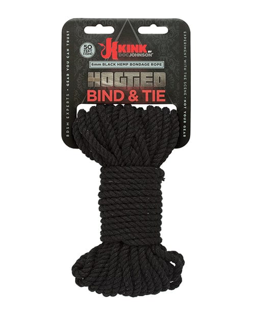 Doc Johnson Kink Bind &amp; Tie Hemp Bondage Rope - Ft Black / 50 Ft Kink &amp; BDSM