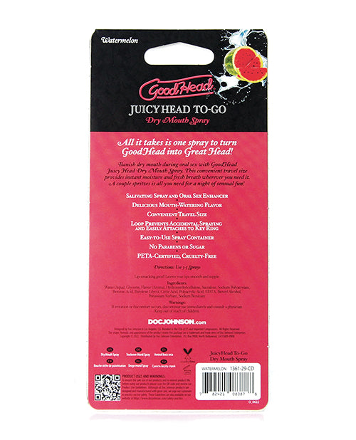 Doc Johnson GoodHead Juicy Head Dry Mouth Spray To Go - .30 Oz More