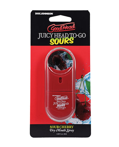 Doc Johnson GoodHead Juicy Head Dry Mouth Spray To-Go - .30 oz Sour Blue Cherry More