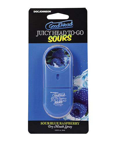 Doc Johnson GoodHead Juicy Head Dry Mouth Spray To-Go - .30 oz Sour Blue Raspberry More