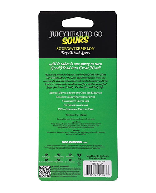 Doc Johnson GoodHead Juicy Head Dry Mouth Spray To-Go - .30 oz Sour Watermelon More