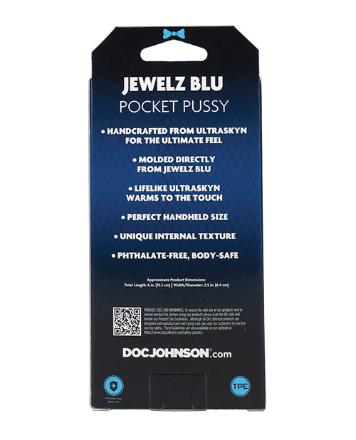 Doc Johnson Signature Strokers ULTRASKYN Pocket Pussy - Jewelz Blu, Vanilla Penis Toys