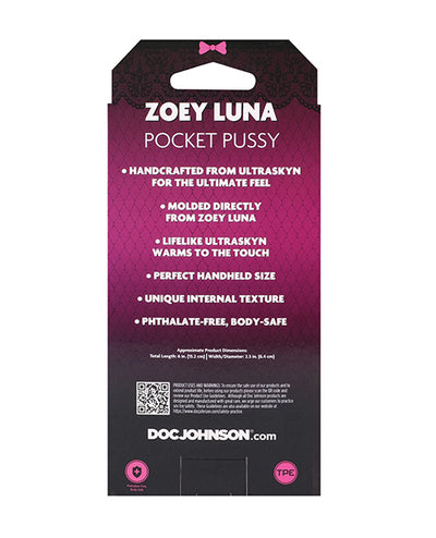 Doc Johnson Signature Strokers ULTRASKYN Pocket Pussy - Zoey Luna, Vanilla Penis Toys