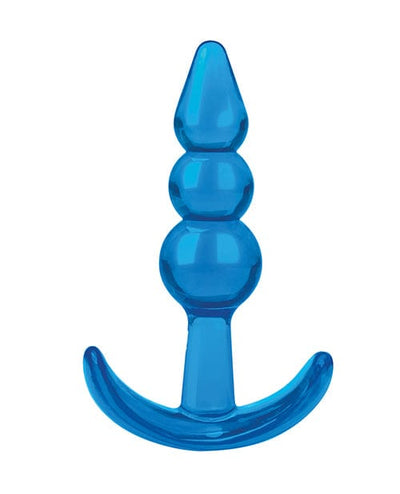 Electric Eel INC Blue Line C & B 3.75" Beginners Beaded Plug - Jelly Blue Anal Toys