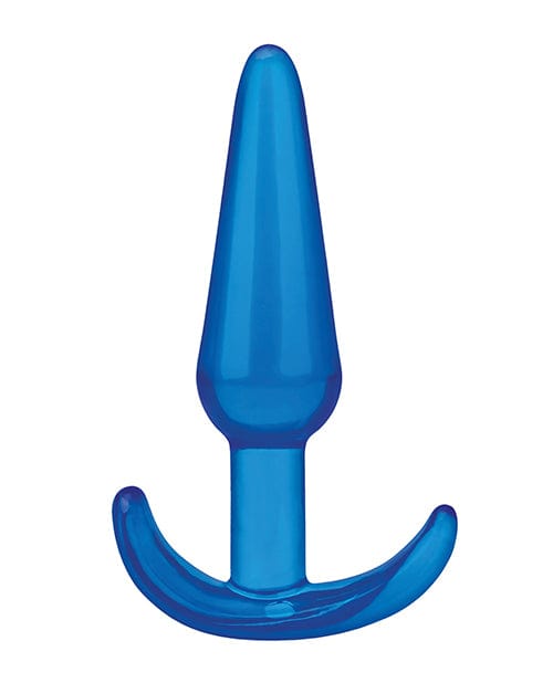 Electric Eel INC Blue Line C &amp; B 4.25" Slim Tapered Butt Plug - Jelly Blue Anal Toys