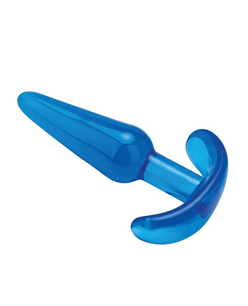 Electric Eel INC Blue Line C &amp; B 4.25" Slim Tapered Butt Plug - Jelly Blue Anal Toys