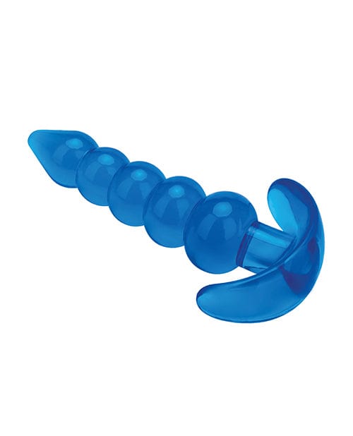 Electric Eel INC Blue Line C &amp; B 4.5" Beaded Plug - Jelly Blue Medium Anal Toys