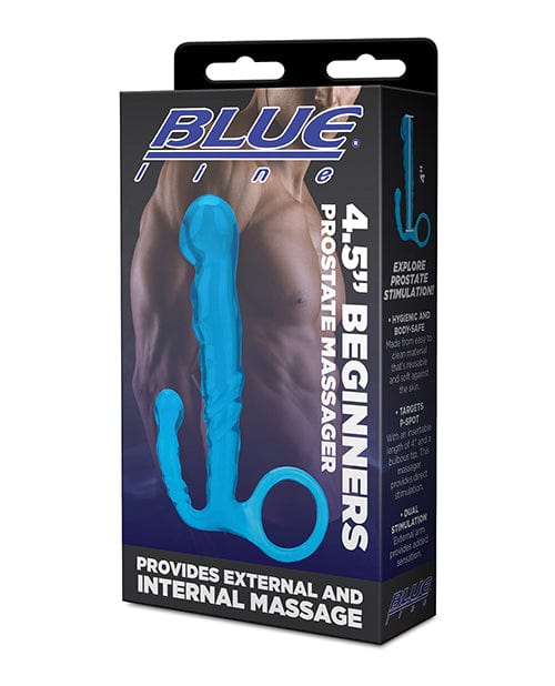 Electric Eel INC Blue Line C &amp; B 4.5" Beginners Prostate Massager - Jelly Blue Anal Toys