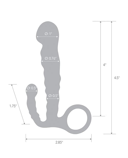Electric Eel INC Blue Line C &amp; B 4.5" Beginners Prostate Massager - Jelly Blue Anal Toys