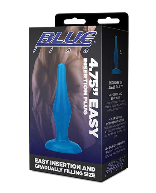 Electric Eel INC Blue Line C &amp; B 4.75" Easy Insertion Plug - Jelly Blue Anal Toys