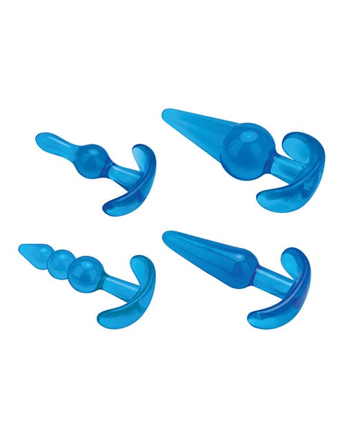 Electric Eel INC Blue Line C & B 4 Pc Anal Training Set - Jelly Blue Anal Toys