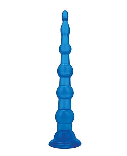 Electric Eel INC Blue Line C & B 8.5" Anal Beads W/suction Base - Jelly Blue Anal Toys