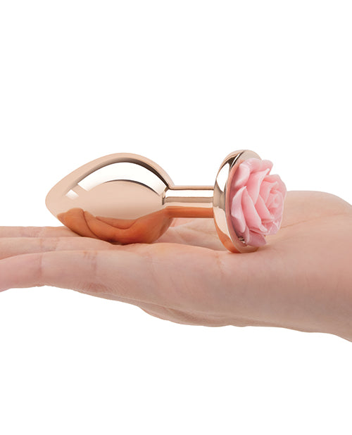 Gemsations 3 pc 2.75" & 3.15" & 3.7" Rose Metal Butt Plug Training Set   OrchidToys.com