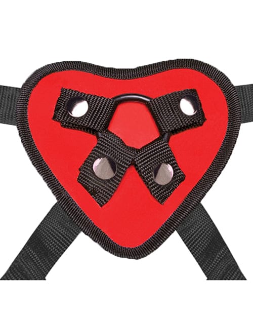 Electric Eel INC Lux Fetish 5" Dildo W/red Heart Strap On Harness Set Dildos