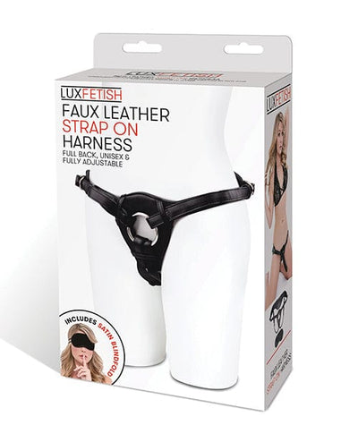 Electric Eel INC Lux Fetish Patent Leather Strap On Harness - Black Dildos