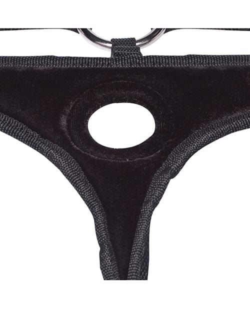 Electric Eel INC Lux Fetish Velvet Bikini Strap On - Black Dildos