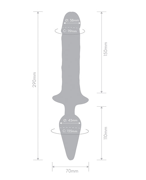 Electric Eel INC Together Double Pleasure 11"  Double-Ended Dildo &amp; Butt Plug - Purple Dildos