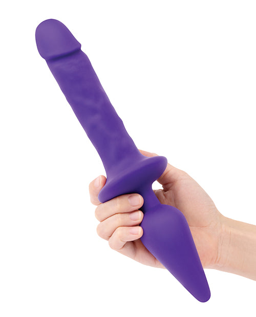 Electric Eel INC Together Double Pleasure 11"  Double-Ended Dildo &amp; Butt Plug - Purple Dildos