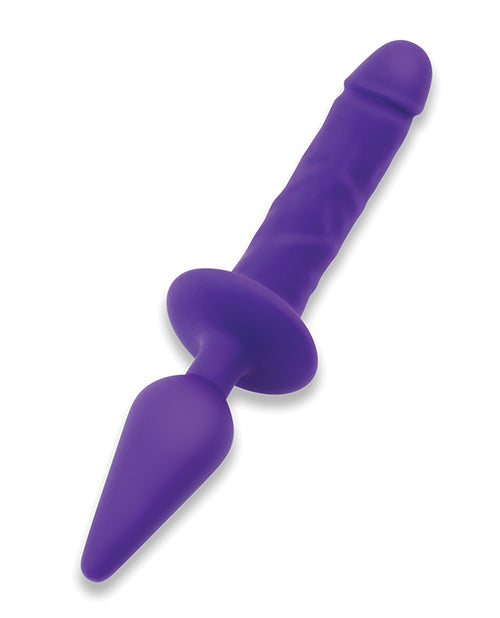 Electric Eel INC Together Double Pleasure 11"  Double-Ended Dildo &amp; Butt Plug - Purple Dildos