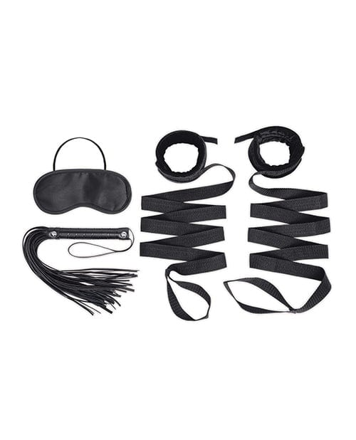 Electric Eel INC Lux Fetish 4 Pc Bondage Strap &amp; Flogger Kit Kink &amp; BDSM