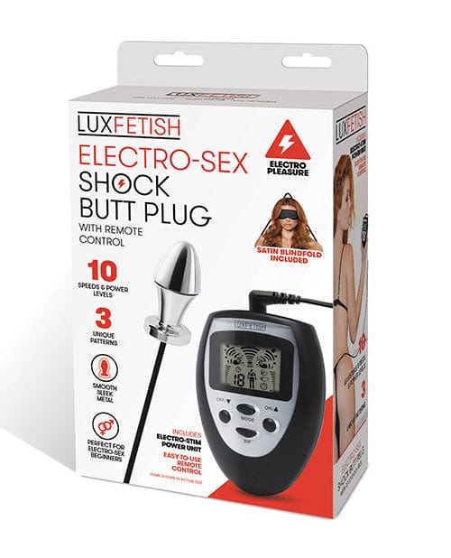 Lux Fetish Electro Sex Shock Butt Plug with remote