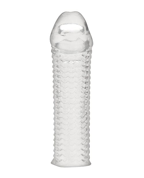 Electric Eel INC Blue Line C &amp; B 6.5" Textured Penis Enhancing Sleeve Extension - Clear Penis Toys