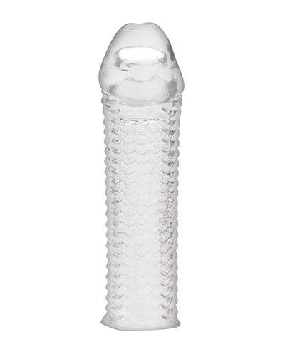 Electric Eel INC Blue Line C & B 6.5" Textured Penis Enhancing Sleeve Extension - Clear Penis Toys