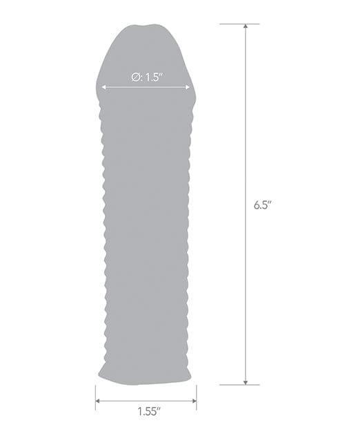 Electric Eel INC Blue Line C &amp; B 6.5" Textured Penis Enhancing Sleeve Extension - Clear Penis Toys