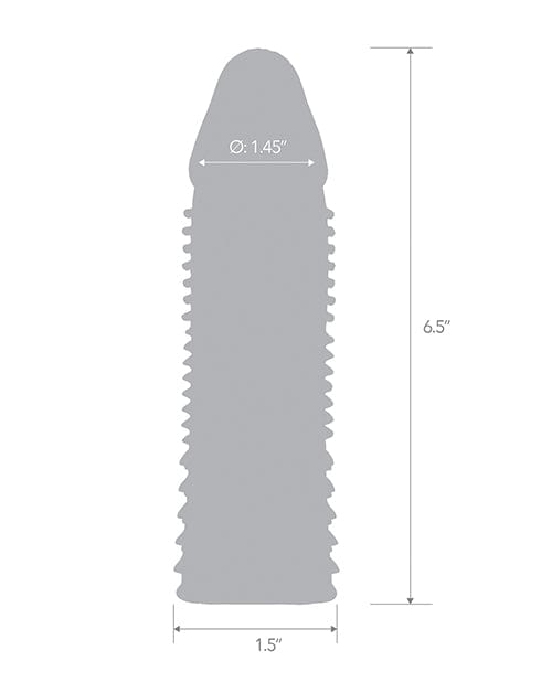 Electric Eel INC Blue Line C &amp; B 6.5" Triple Sensation Penis Enhancing Sleeve Extension - Smoke Penis Toys