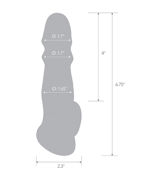 Electric Eel INC Blue Line C & B 6.75" Girthy Penis Enhancing Sleeve Extension - Clear Penis Toys