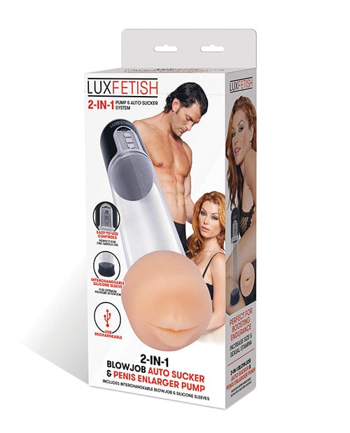 Electric Eel INC Lux Fetish 2-in-1 Blowjob Sucker &amp; Penis Enlarger Pump Penis Toys