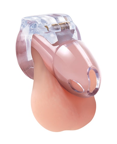 Electric Eel Lockmaster 3.5" Side Lock See Thru Chastity Cage - Clear Kink & BDSM