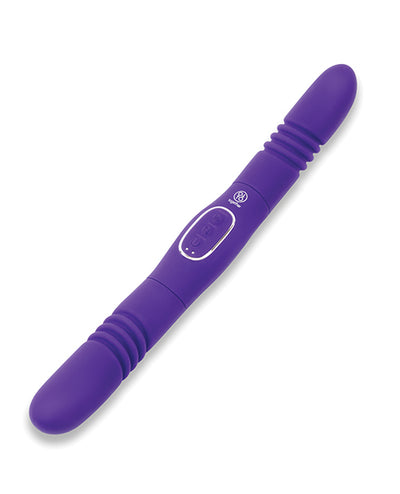 Electric Eel Together Double Delight Double-Ended Vibrating & Thrusting Vibrator - Purple Vibrators