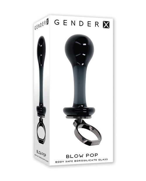 Evolved Novelties INC Gender X Blow Pop Glass Anal Plug - Black Anal Toys