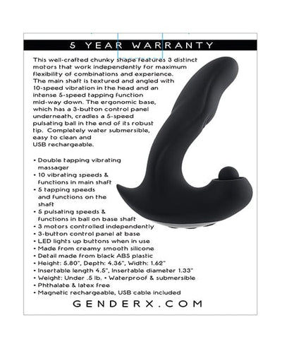 Evolved Novelties INC Gender X Mad Tapper - Black Anal Toys