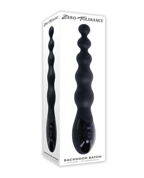 Evolved Novelties INC Zero Tolerance Backdoor Baton Beaded Anal Vibrator - Black Anal Toys