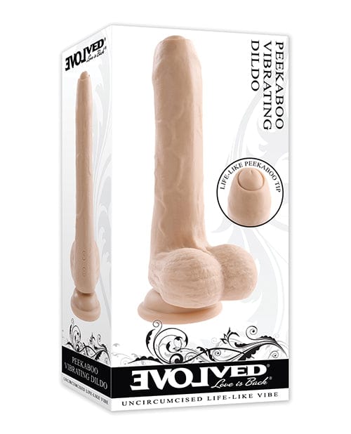 Evolved Novelties INC Evolved Peek A Boo Vibrating Dildo - Ivory Dildos