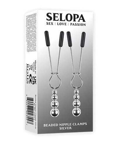 Evolved Novelties INC Selopa Beaded Nipple Clamps Silver Kink & BDSM