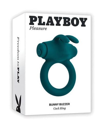 Evolved Novelties INC Playboy Pleasure Bunny Buzzer Cock Ring - Deep Teal Penis Toys