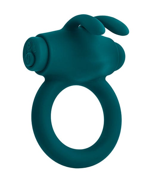 Evolved Novelties INC Playboy Pleasure Bunny Buzzer Cock Ring - Deep Teal Penis Toys